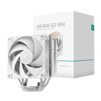 R-AK400G2-WHNNMN-GJD_DeepCool-AK400-G2-120mm-CPU-A. DeepCool AK400 G2 120mm CPU Air Cooler – White