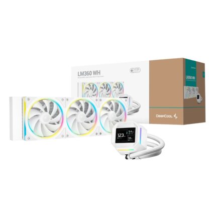 R-LM360-WHDMMC-1_DeepCool-LM360-ARGB-360mm-AIO-CPU. DeepCool LM360 ARGB 360mm AIO CPU Liquid Cooler - White