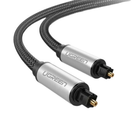 AV108-10540_UGreen-Male-to-Male-Toslink-optical-Au. UGreen AV108 Male to Male Toslink Optical Audio Cable 2m–Grey
