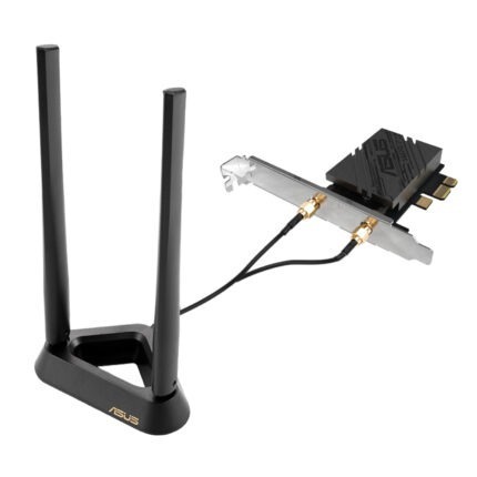 PCE-BE92BT.jpeg. ASUS BE9400 Tri-Band Wi-Fi 7 6GHz PCIe Adapter-Black