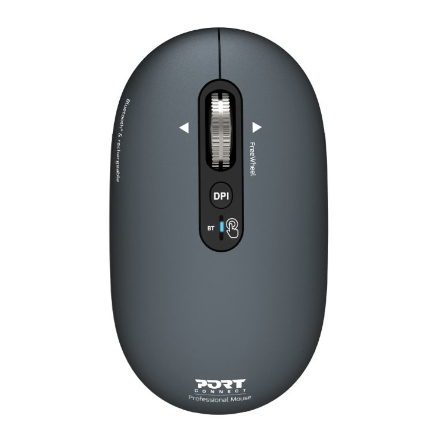 Port Connect PURE MAC Rechargeable Wireless and Bluetooth Mouse - Shadow 1 910501_Port-Connect-PURE-MAC-Rechargeable-Wireless. Port Connect PURE MAC Rechargeable Wireless and Bluetooth Mouse - Shadow