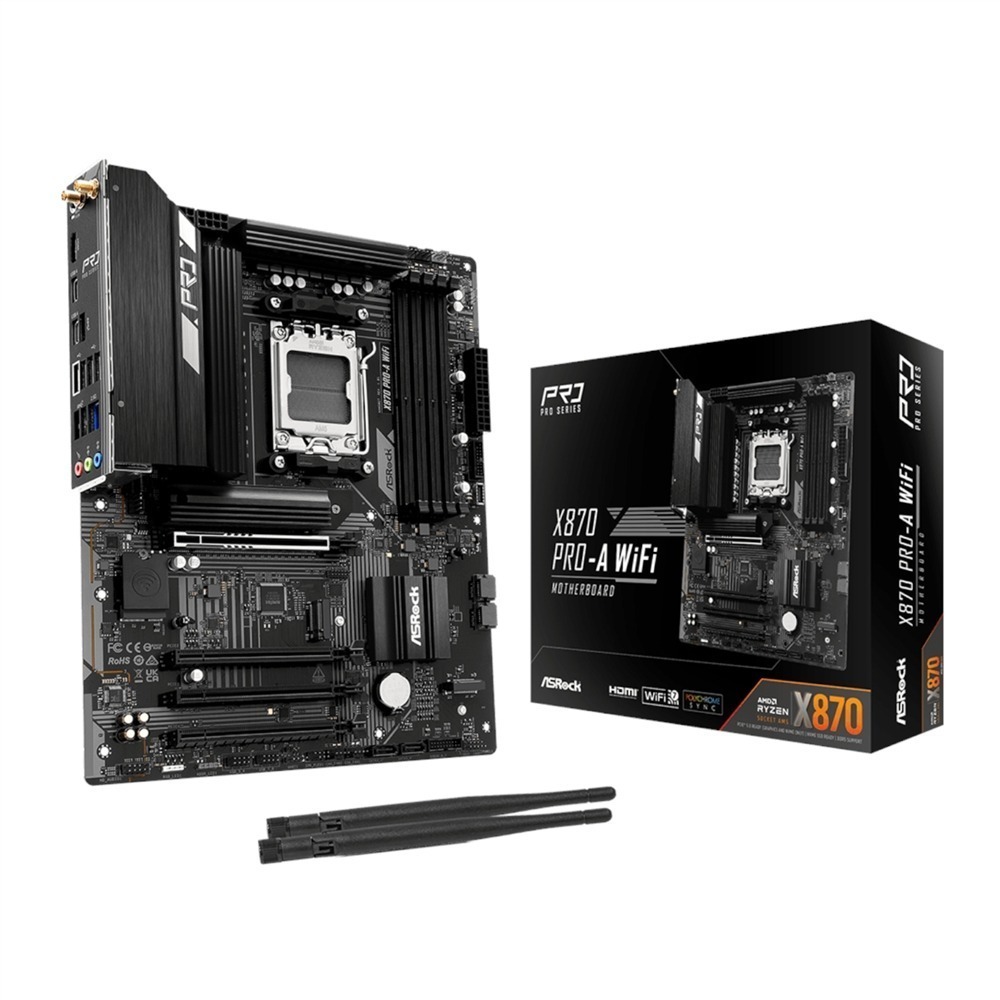 ASRock X870 A-Pro WiFi AMD AM5 ATX Gaming Motherboard 1 X870PROAWIFI_ASRock-X870-A-Pro-WiFi-AMD-AM5-ATX-Ga. ASRock X870 A-Pro WiFi AMD AM5 ATX Gaming Motherboard