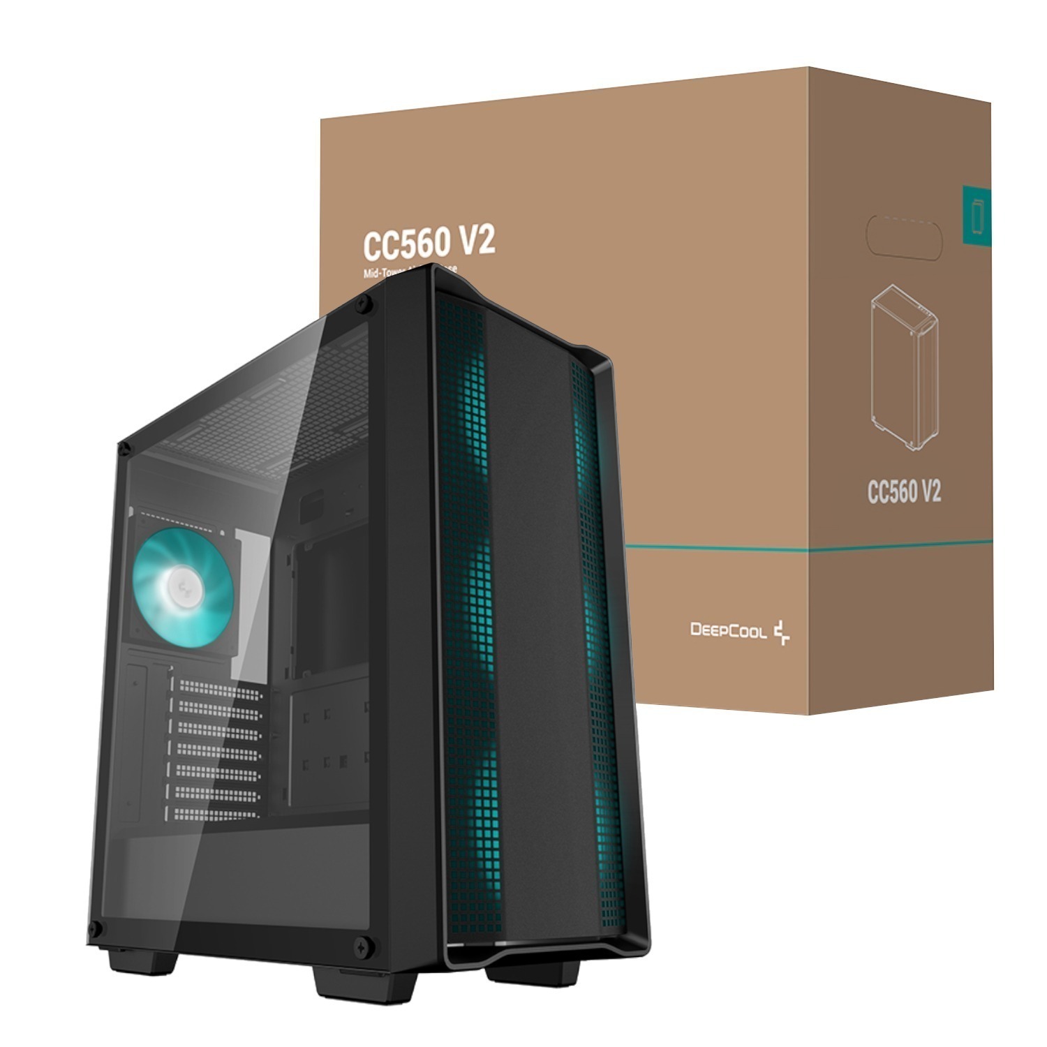 DeepCool CG560 V2 ATX Gaming Chassis – Black 1 R-CC560-BKAMA4-G-2_DeepCool-CG560-V2-ATX-Gaming-Ch. DeepCool CG560 V2 ATX Gaming Chassis – Black