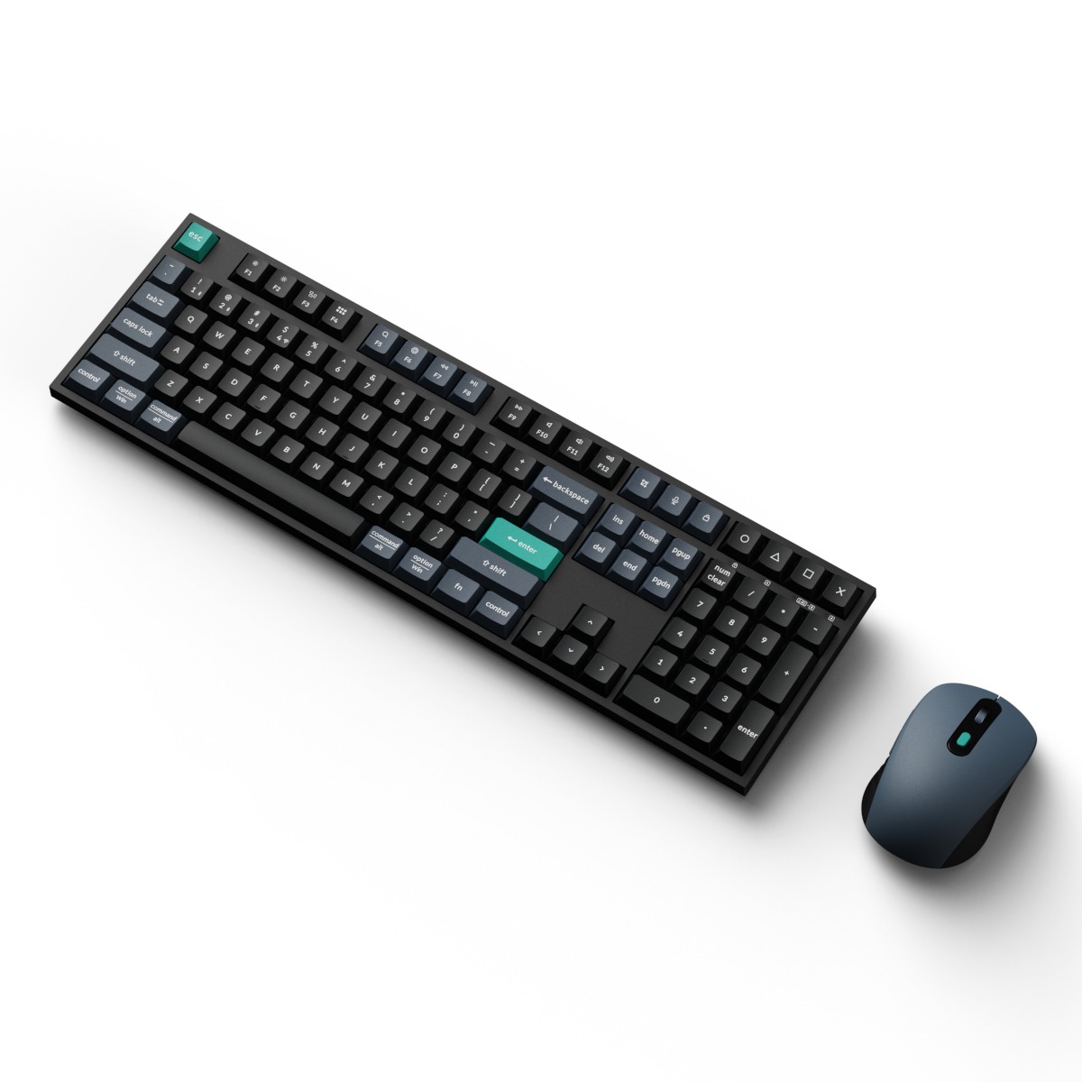 Keychron B36 100% Layout Wireless Keyboard and Mouse Combo – Black/Green 1 KCBD2_Keychron-B36-Kybrd-Mse-Combo-Black-Green02.j. Keychron B36 100% Layout Wireless Keyboard and Mouse Combo – Black/Green