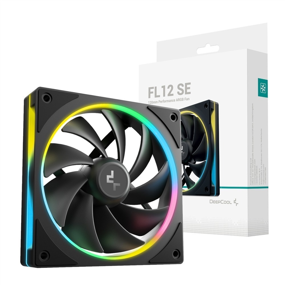 DeepCool FL12 SE 120mm ARGB PWM Fan - Black 1 R-FL12SE-BKAPN1-G_DeepCool-FL12-SE-120mm-ARGB-PWM-. DeepCool FL12 SE 120mm ARGB PWM Fan - Black