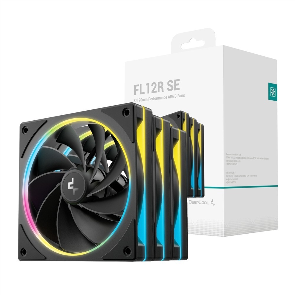 DeepCool FL12 3-in-1 ARGB 120mm PWM 3 Fan Pack - Black 2 R-FL12RSE-BKAPN3-G_DeepCool-FL12R-SE-3-in-1-ARGB-F. DeepCool FL12 3-in-1 ARGB 120mm PWM 3 Fan Pack - Black
