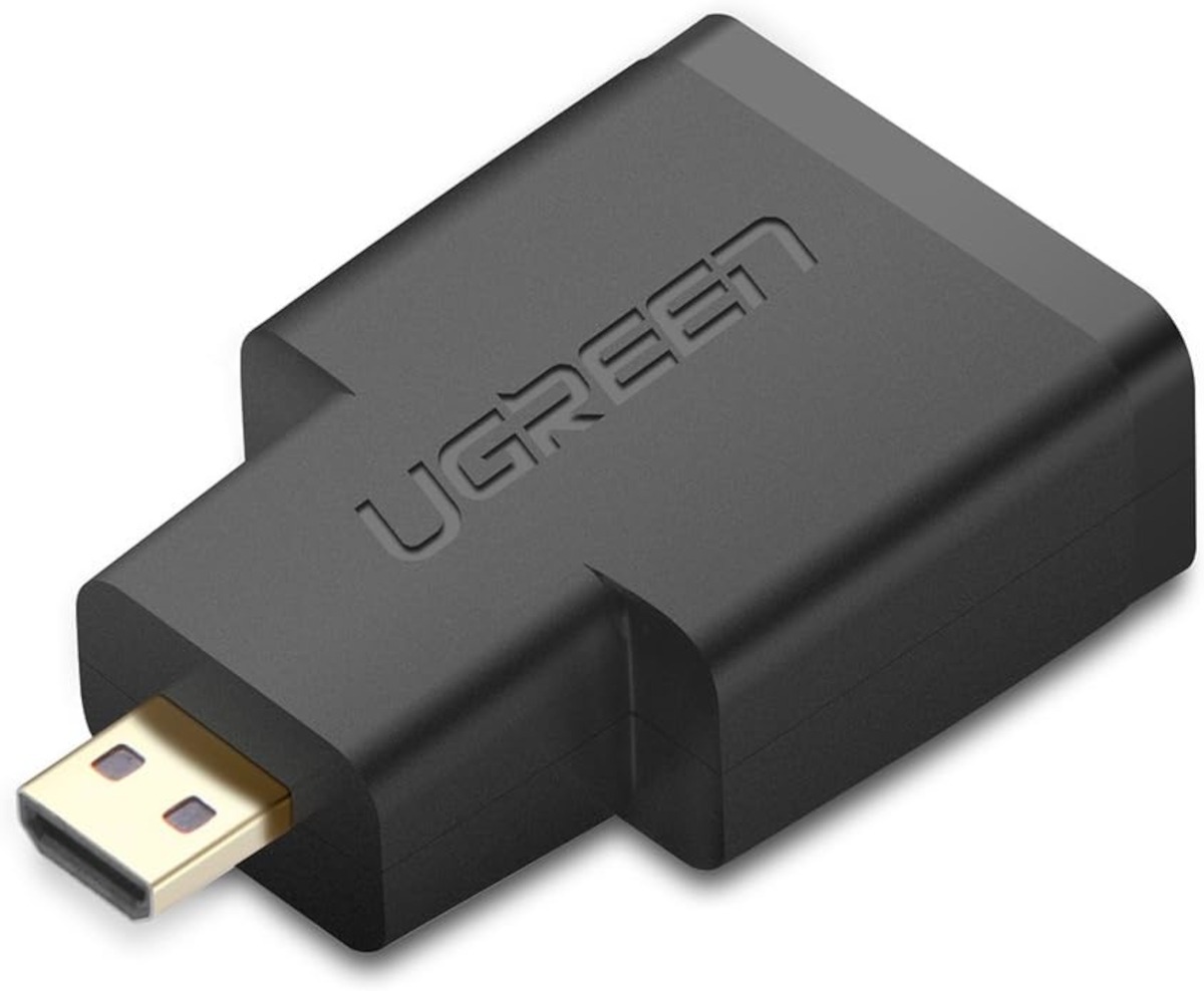 UGreen Micro HDMI Male to HDMI Female Adapter – Black 1 20106-20106-_UGreen-Micro-HDMI-Male-to-HDMI-Female. UGreen Micro HDMI Male to HDMI Female Adapter – Black