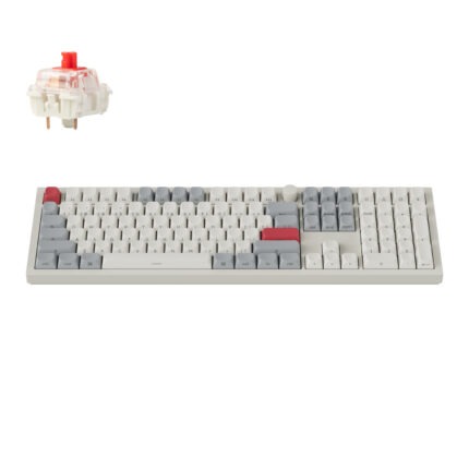 Q6M-P1S_Keychron-Q6-Max-QMK-VIA-Wireless-Custom-Me. Keychron Q6 Max QMK/VIA Wireless Custom Mechanical Keyboard OSA Gateron Red Jupiter Switches - Shell White