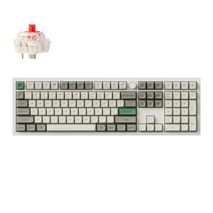Q6M-P1_Keychron-Q6-Max-QMK-VIA-Wireless-Custom-Mec. Keychron Q6 Max QMK/VIA Wireless Custom Mechanical Keyboard KSA Gateron Red Jupiter Switches - Shell White