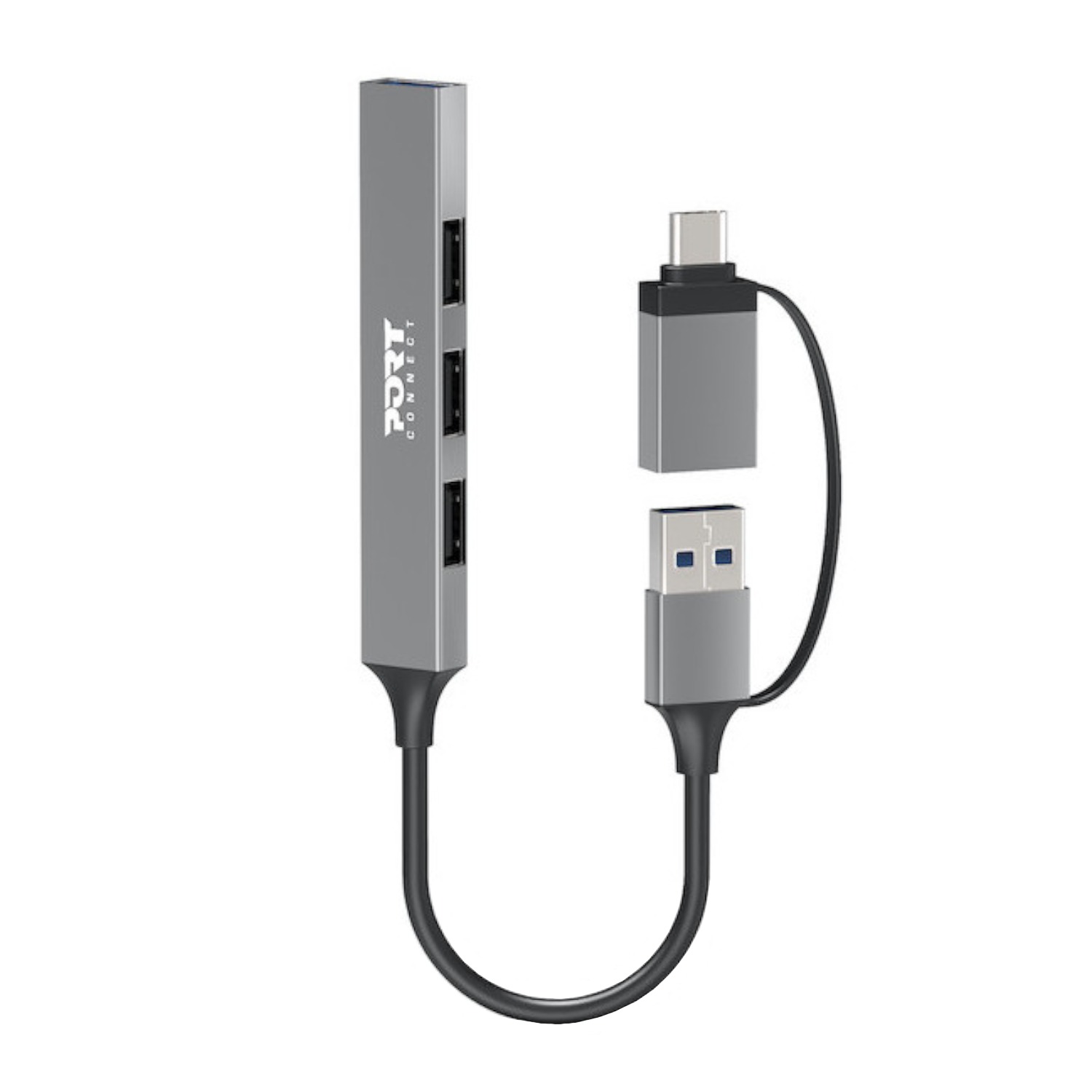 Port Connect USB Type-C to 4-port USB-A 3.0/2.0 Hub 1 900160_Port-Connect-USB-Type-C-to-4-port-USB-A-3.0. Port Connect USB Type-C to 4-port USB-A 3.0/2.0 Hub