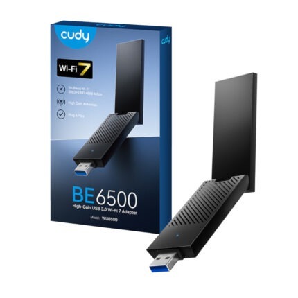 WU6500_Cudy-WU6500-BE6500-High-Gain-USB-3.0-Wi-Fi-. Cudy BE6500 Tir-Band Wi-Fi7 USB 3.0 Adapter