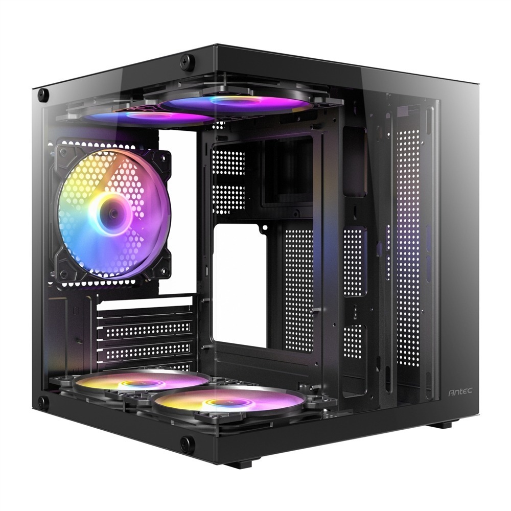 Antec VCX10M ARGB Micro-ATX | ITX Mini-Tower Gaming Chassis - Black 1 VCX10M-ARGB_Antec-VCX10M-ARGB-M-ATX-Mini-Tower-Gam. Antec VCX10M ARGB Micro-ATX | ITX Mini-Tower Gaming Chassis - Black