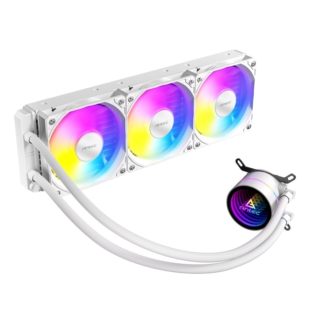 Antec Luna 360 ARGB CPU Liquid Cooler - White 1 LUNA-360-ARGB-W_Antec-Luna-360-ARGB-CPU-Liquid-Coo. Antec Luna 360 ARGB CPU Liquid Cooler - White