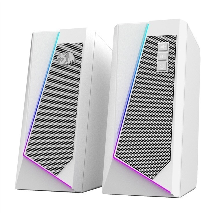 Redragon GS20W ANVIL 3W 2.0 RGB Stereo Desktop PC Speakers - White 1 RD-GS520W_Redragon-GS20W-ANVIL-3W-2.0-RGB-Stereo-D. Redragon GS20W ANVIL 3W 2.0 RGB Stereo Desktop PC Speakers - White