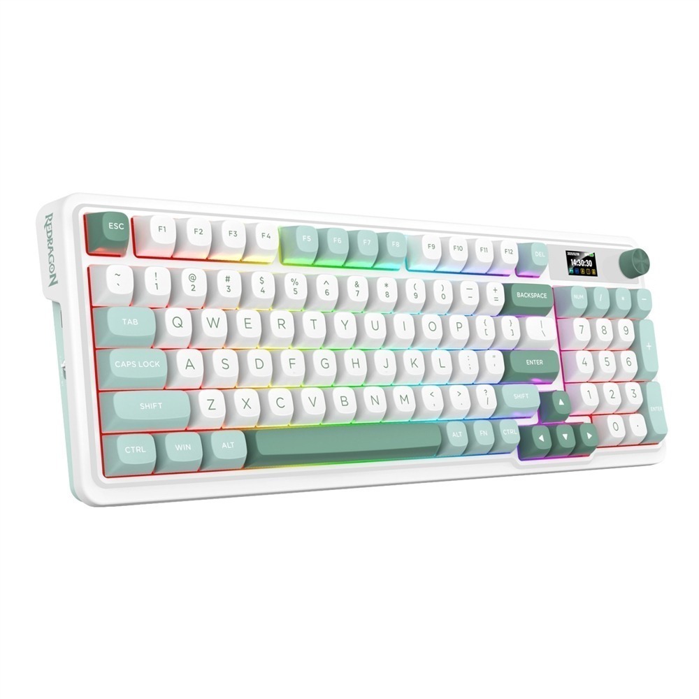 Redragon K719WGB GALATIN RGB PRO Full sized Wireless Gaming Keyboard - White 1 RD-K719WGB-RGB-PRO_Redragon-K719WGB-GALATIN-PRO-Fu. Redragon K719WGB GALATIN RGB PRO Full sized Wireless Gaming Keyboard - White