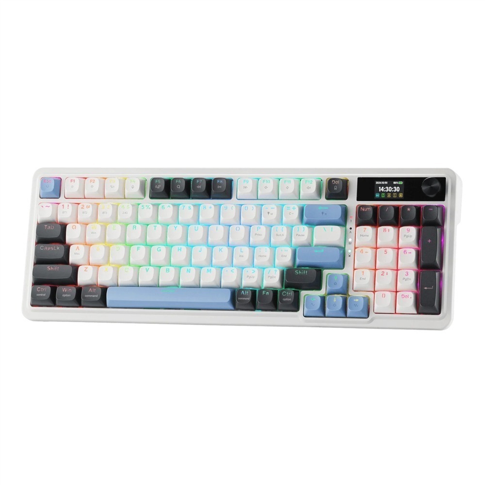 Redragon K719WGB GALATIN RGB PRO Full sized Wireless Gaming Keyboard - White 2 RD-K719WGB-RGB-PRO_Redragon-K719WGB-GALATIN-PRO-Fu. Redragon K719WGB GALATIN RGB PRO Full sized Wireless Gaming Keyboard - White