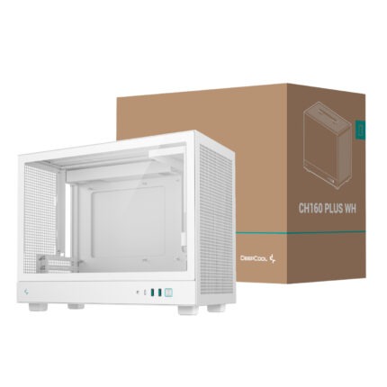 R-CH160-WHNGM0-G_DeepCool-CH160-PLUS-Micro-ATX-Cha. DeepCool CH160 PLUS Micro-ATX Chassis - White