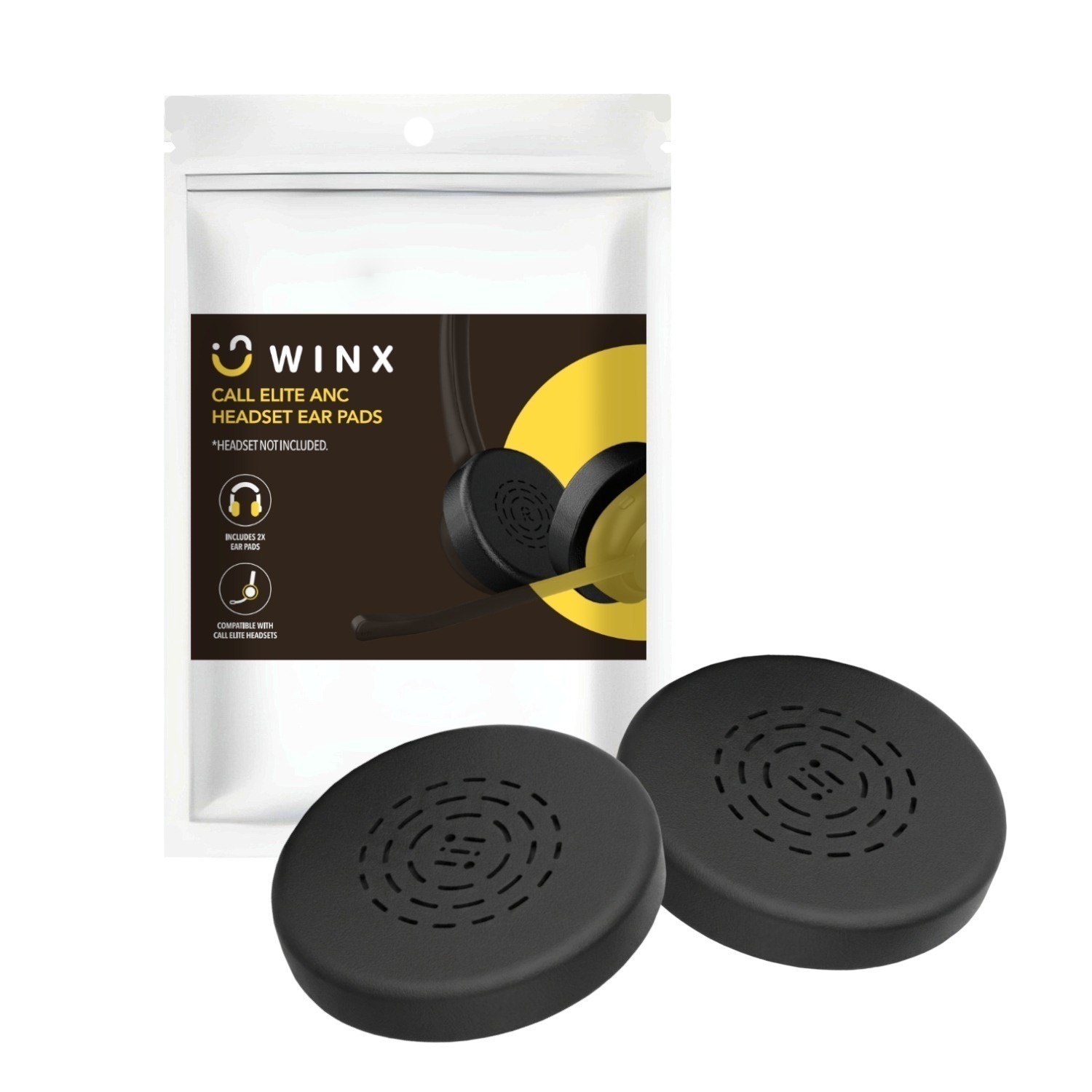 WINX CALL Elite ANC Ear Cub Replacements 1 WX-HSEC02_WINX-Call-Elite-ANC-Headset-Ear-Pads-Bla. WINX CALL Elite ANC Ear Cub Replacements