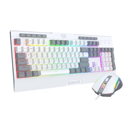 RD-S151W_Redragon-S151-Wired-RGB-Gaming-Kbrd-Mse-C. Redragon S151 Wired RGB Gaming Keyboard and Mouse Combo - White and Grey