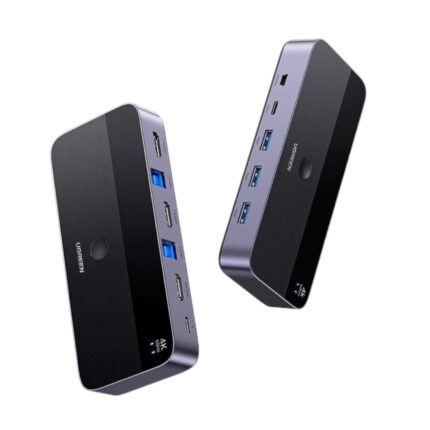 CM664-15707_UGREEN-4K@60Hz-HDMI-KVM-Switch-2-In-1-. UGREEN 4K@60Hz HDMI KVM Switch (2 In 1 Out)-Grey