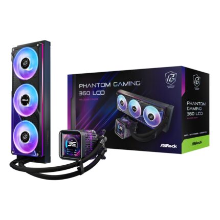 PHANTOM-GAMING-360-LCD_ASRock-Phantom-Gaming-360-L. ASRock Phantom Gaming 360 LCD All-in-one Liquid CPU Cooler - Black
