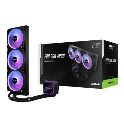 PRO-360-ARGB_ASRock-PRO-360-ARGB-All-in-one-Liquid. ASRock PRO 360 ARGB All-in-one Liquid CPU Cooler - Black