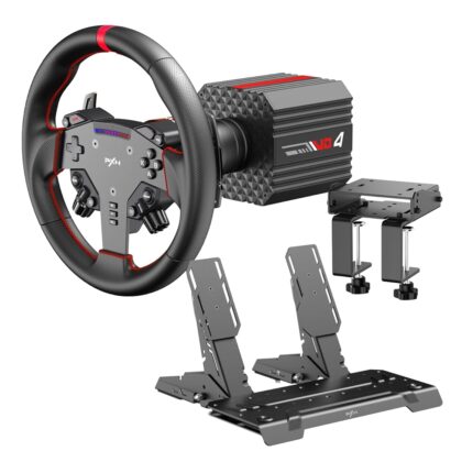 PXN-VD4BUNDLEABT_PXN-VD4-Direct-Drive-Sim-Racing-W. PXN VD4 Direct Drive Sim Racing Wheel – PD-HM Dual Pedal – Z8 Clamp Bundle
