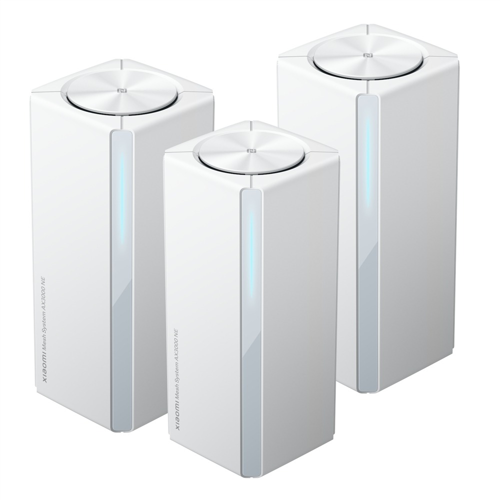 Xiaomi Mesh System AX3000 NE Whole-Home Wi-Fi 6 Router (3-Pack) – White 1 DVB4486GL_Xiaomi-Mesh-AX3000-NE-Wi-Fi-6-Router-3-P. Xiaomi Mesh System AX3000 NE Whole-Home Wi-Fi 6 Router (3-Pack) – White