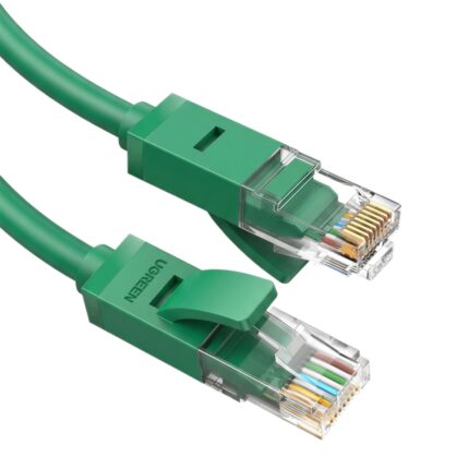 NW102-85211_-UGREEN-Cat6-RJ45-Gigabit-Ethernet-Cab. UGREEN RJ45 CAT6 0.5m LAN Network Cable - (1Gbps, 250MHz) – Green