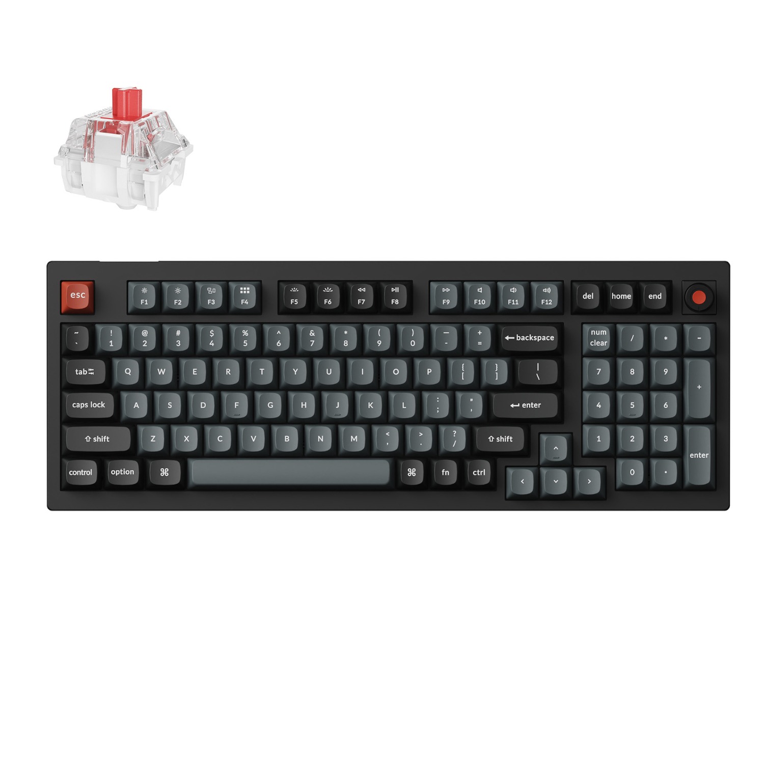 Keychron V5 Ultra 96% 8K Red Switch Hot-Swapple Silk POM RGB Wireless Keyboard 1 V5U-D1_Keychron-V5-Ultra-96-8K-Red-Switch-Hot-Swap. Keychron V5 Ultra 96% 8K Red Switch Hot-Swapple Silk POM RGB Wireless Keyboard