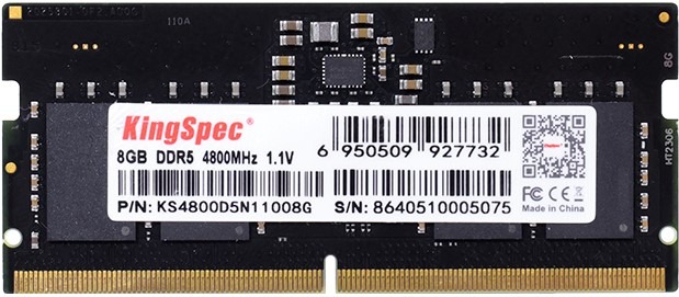 Kingspec 8GB 4800MHz DDR5 SODIMM Notebook Memory 2 Big_6a02a2ef3c651-3.jpg. Kingspec 8GB 4800MHz DDR5 SODIMM Notebook Memory