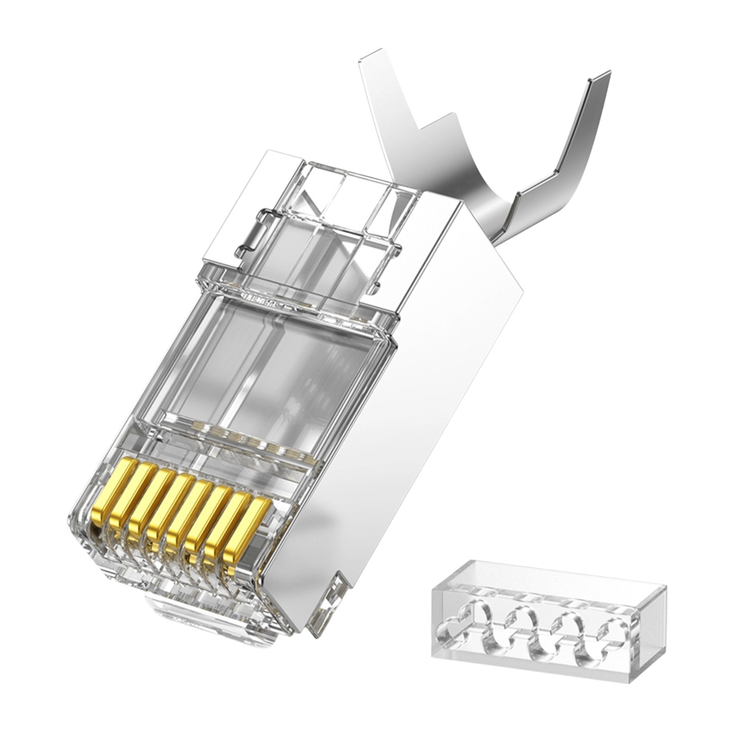 UGREEN Cat 7 Shielded RJ45 Modular Plug 10 Pack 1 NW123-70316_-UGREEN-Cat-7-Shielded-RJ45-Modular-Pl. UGREEN Cat 7 Shielded RJ45 Modular Plug 10 Pack