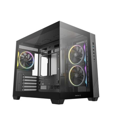 R-CG330-BKNGM3-G_DEEPCOOL_CHASSIS_CG330_5F_MATX_AR. Deepcool CG330 3F Panoramic Dual-Chamber Micro-ATX Gaming Chassis - Black
