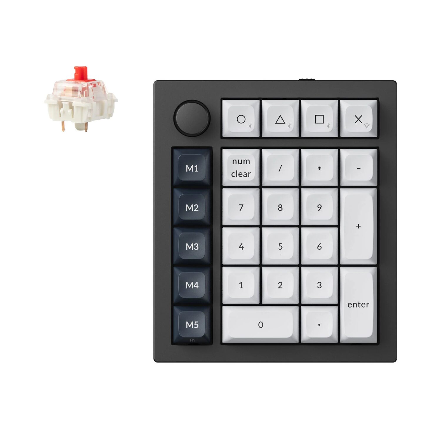 Keychron Q0 Max QMK Gateron Jupiter Red RGB Wireless Custom Number Pad Carbon Black 1 Q0M-M1_Keychron_Q0_Max_QMK_Gateron_Jupiter_Red__wr. Keychron Q0 Max QMK Gateron Jupiter Red RGB Wireless Custom Number Pad Carbon Black