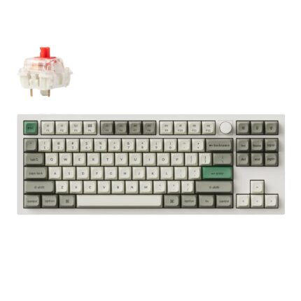 Q3M-P1_Keychron_Q3_Max_80_Full_Assembled_Knob_R_wr. Keychron Q3 Max 80% Full Assembled Knob Red Switch Hot-Swap Gateron Jupiter RGB Wireless Keyboard - Shell White