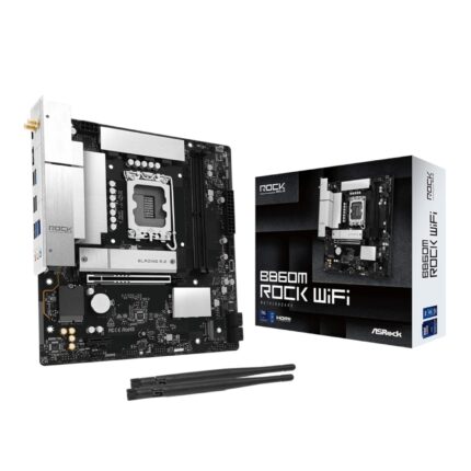 B860M_ROCK_WIFI_ASRock_B860M_Rock_WiFi_Intel_LGA18. ASRock B860M Rock WiFi Intel LGA1851 MATX Gaming Motherboard