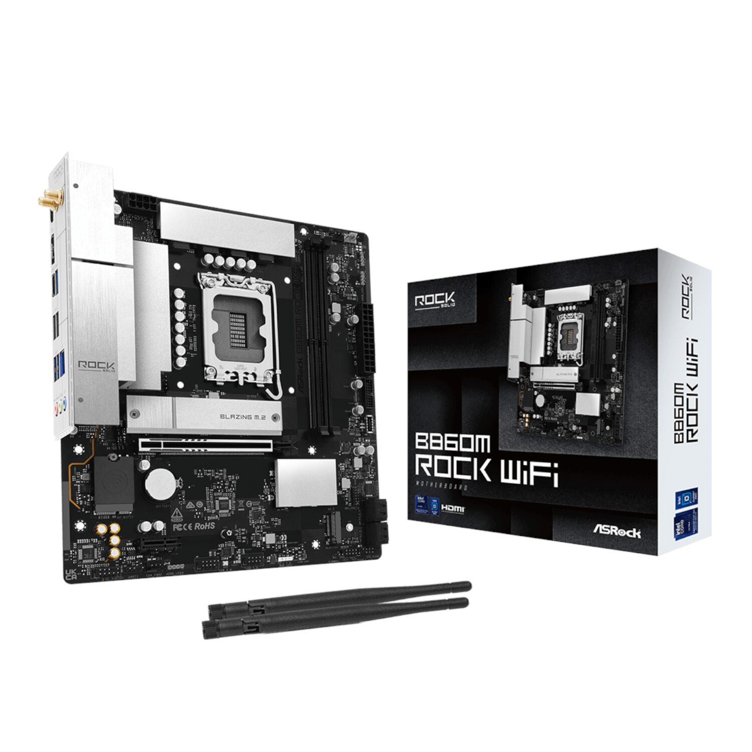 ASRock B860M Rock WiFi Intel LGA1851 MATX Gaming Motherboard 1 B860M_ROCK_WIFI_ASRock_B860M_Rock_WiFi_Intel_LGA18. ASRock B860M Rock WiFi Intel LGA1851 MATX Gaming Motherboard