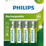 R6B4B260/73 #1. Philips AA (4) Rechargeable 2600 mAh
