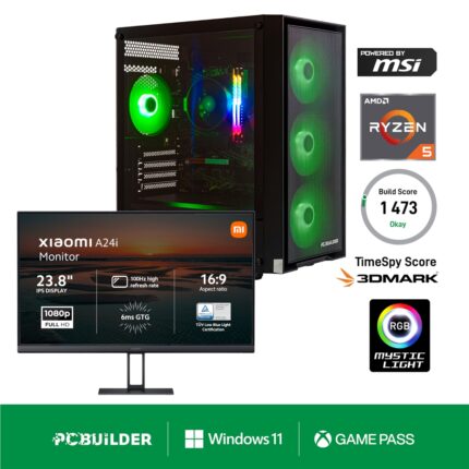 PCB_DEFENDER_MON_BUNDLE_PCBuilder-Ryzen-5-5600GT-D. PCBuilder Ryzen 5 5600GT DEFENDER Windows 11 Gaming PC + Monitor Bundle