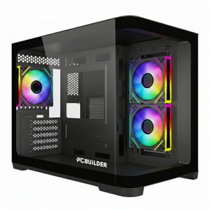 PCB-CH-HIDEOUT_PCBuilder-HIDEOUT-Micro-ATX-Back-Co. PCBuilder HIDEOUT Micro-ATX Back-Connect Gaming Chassis