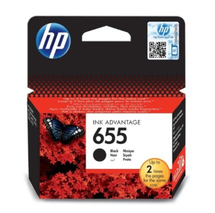 HCZ109AE #7. HP 655 Black Original Ink Advantage Cartridge - Pigment-Based | 550 Page Yield