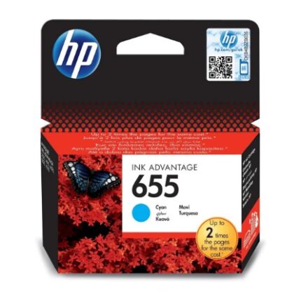 HCZ110AE #8. HP 655 Cyan Orginial Ink Advantage Cartridge - Vibrant Color | 600 Page Yield
