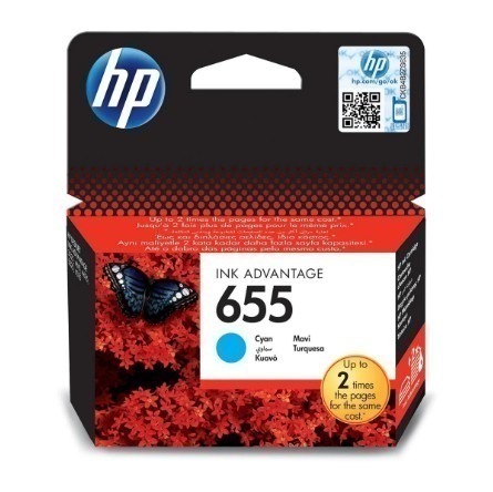 HP 655 Cyan Orginial Ink Advantage Cartridge - Vibrant Color | 600 Page Yield 1 HCZ110AE #8. HP 655 Cyan Orginial Ink Advantage Cartridge - Vibrant Color | 600 Page Yield
