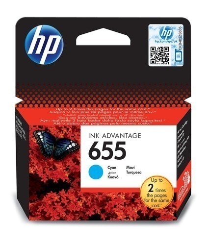 HP 655 Cyan Orginial Ink Advantage Cartridge - Vibrant Color | 600 Page Yield 2 CZ110AE_default.jpg. HP 655 Cyan Orginial Ink Advantage Cartridge - Vibrant Color | 600 Page Yield