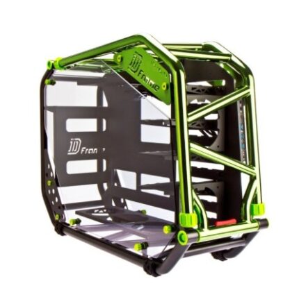 CH-IHF2G+1065 #5. In Win H-Frame 2.0 Open-Frame Chassis - Black/Green (Includes Signature Series 1065W PSU)