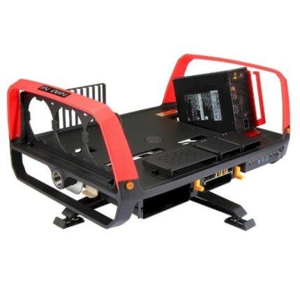 CH-IXF2KR+1065 #9. In Win X-Frame 2.0 Limited Edition Open-Frame Chassis - Black/Red (Includes Signature Series 1065W PSU)