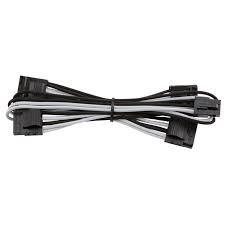 Corsair - Premium Individually Sleeved Peripheral Cable Type 4 (Generation 3) - White/Black 1 PS-CA8920198WK #1. Corsair - Premium Individually Sleeved Peripheral Cable Type 4 (Generation 3) - White/Black