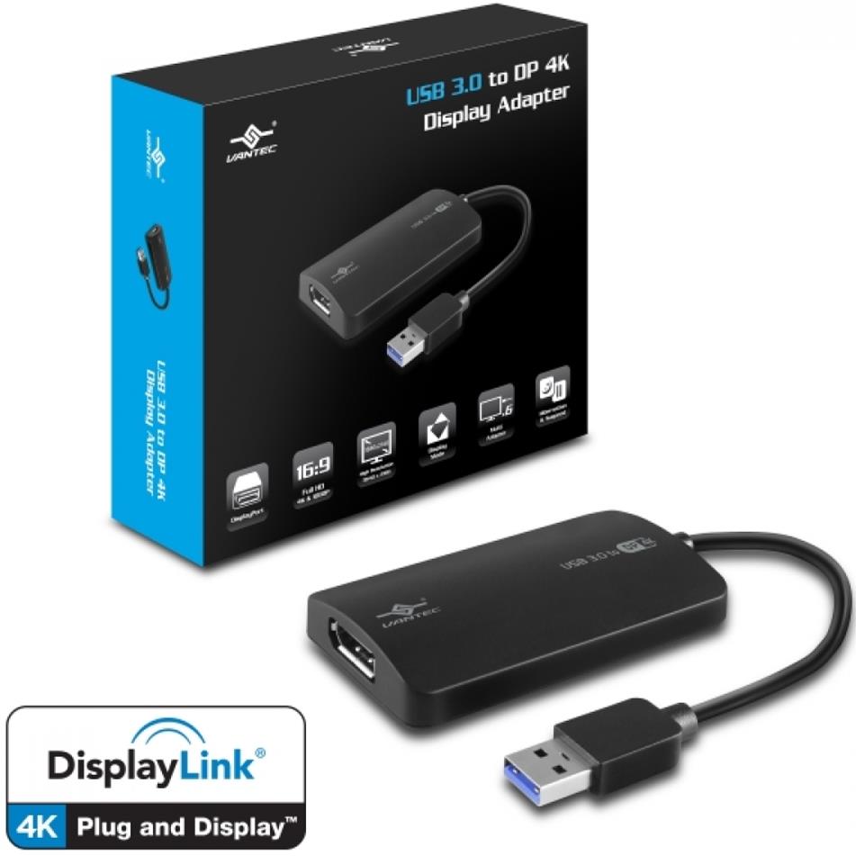 Vantec USB3.0 to DisplayPort 4K display adapter 1 SC-V410DU3 #1. Vantec USB3.0 to DisplayPort 4K display adapter