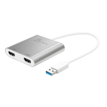 SC-JUA365 #1. J5create JUA365 USB 3.0 To Dual HDMI Multi-Monitor Adapter