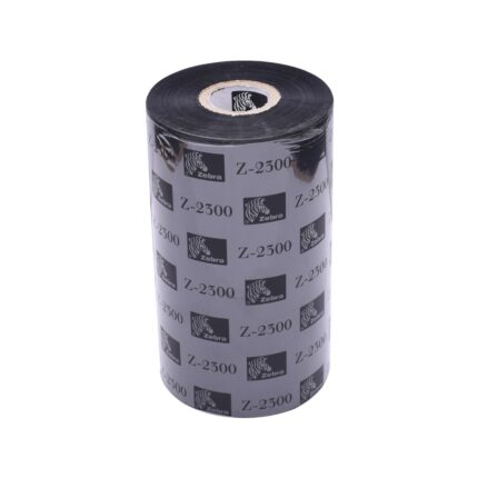 02300gs11007.jpg. Zebra Original Wax Ribbon; 110mmx74m; 2300; Standard; 12mm core for GC and GK Series